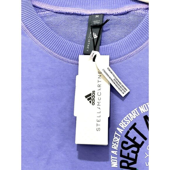 Adidas Stella McCartney Lavender Unisex Graphic Sweatshirt Medium NWT - Picture 7 of 7